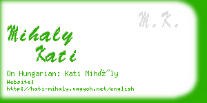 mihaly kati business card